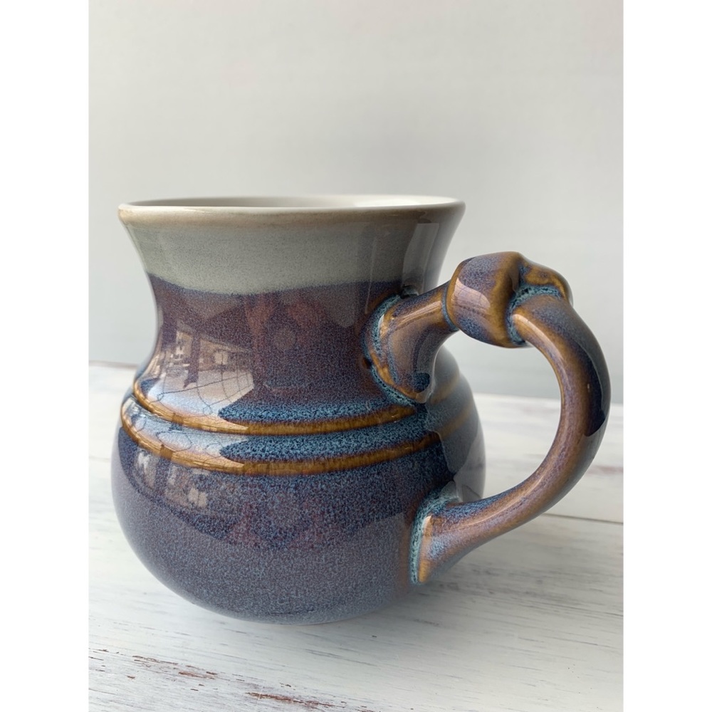 Roscher, stoneware jug mug with knot handle💙🤎